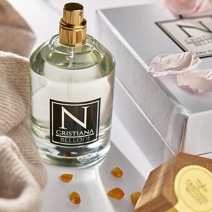 N for Unisex - Perfume for Women & Men - Long Lasting Cologne from Italy - Floral Amber Fragrance with Bergamot, Rose, Oud, Musk, and Vetiver Notes - Eau de Parfum - 3.4 oz EDP Spray
