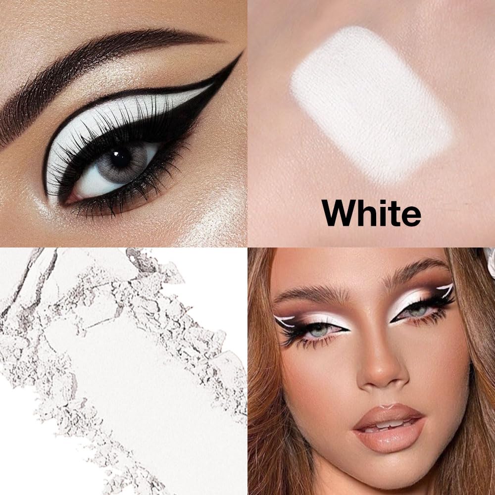 AMY'S DIARY White Black Pink Matte Eyeshadow Palette 3 pics set – Long-Lasting & Highly Pigmented, Vegan & Cruelty-Free