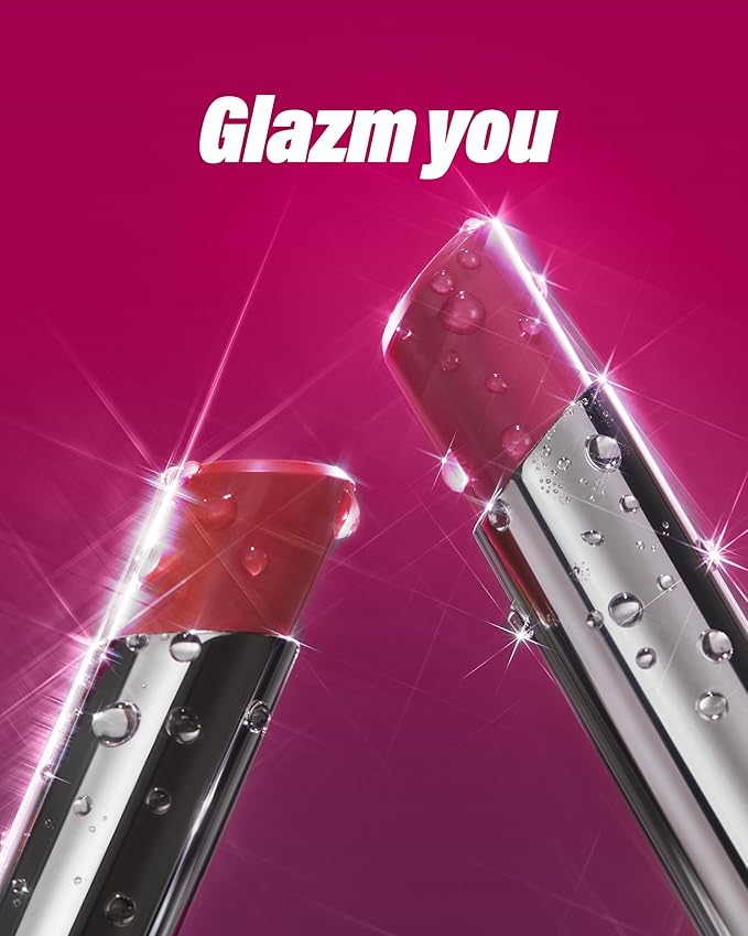 ATHE Glazm Lipbalm Stick - Vegan Glow Korean Lip Balm - Plumping, Volumizing & Highly Pigmented Lipstick - Soft Melting, Buildable Formula - Plant-Derived, Cruelty-Free, 0.12oz. (00 Thrilling)