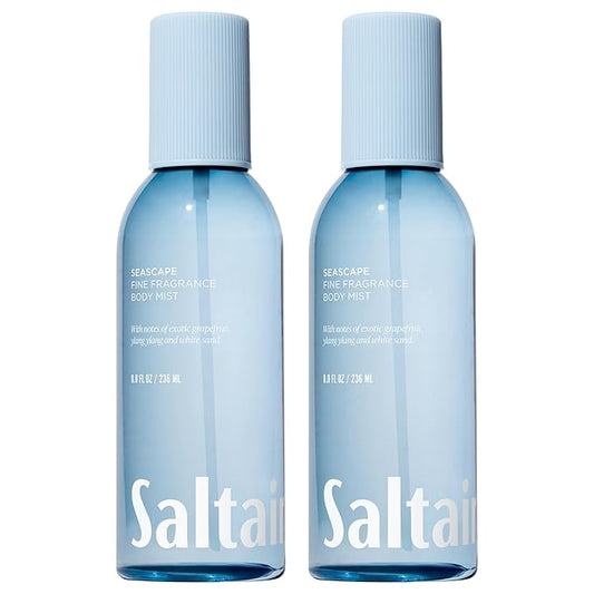 Saltair Body Mist 2 Pack - Fine Fragrance, Lightweight Body Spray Mist with Seascape Scent. Long Lasting Perfume Mist. 2x 8oz Bottles