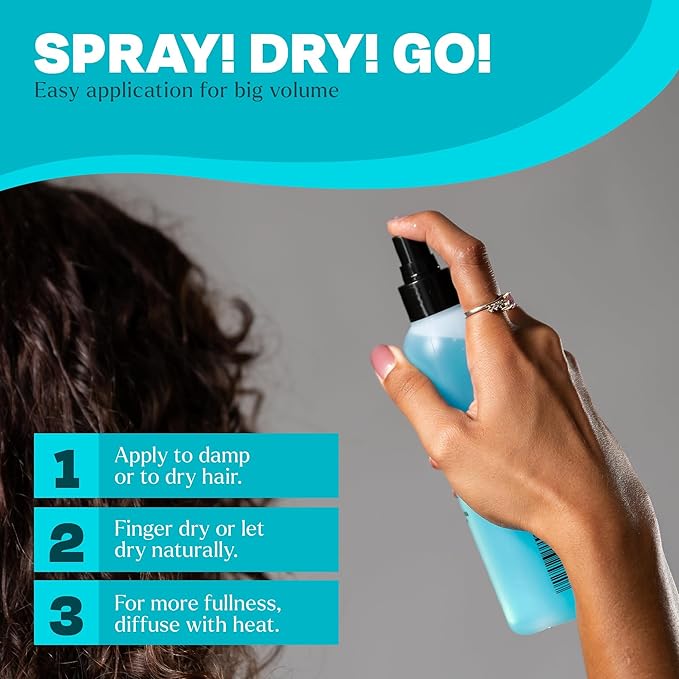 THESALONGUY - Sea Salt Texturizing Spray for Volumizing Curly and Wavy Hair, Men & Women, Beach Waves Hair Spray with Kelp & Natural Ingredients - 2 Pack