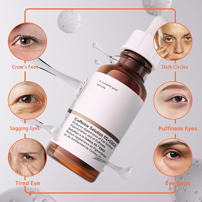 The Caffeine Solution 5% + EGCG,Reduces Appearance of Eye Contour Pigmentation and Puffiness,Under Eye Serum (30ml) Caffeine For Face Moisturizing Serum (1)