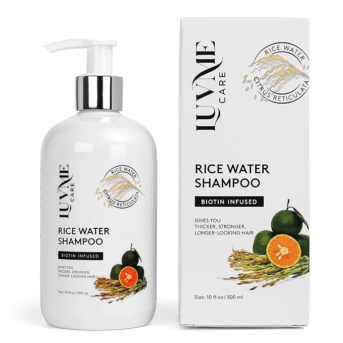 Rice Water Hair Growth Shampoo with Biotin - Hair Shampoo for Thinning Hair and Hair Loss, All Hair Types, Men and Women 10 Fl Oz