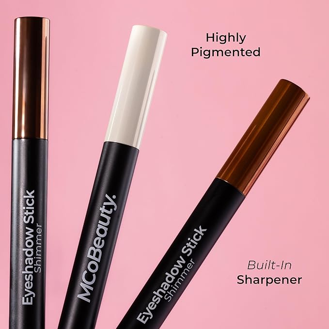 MCoBeauty Eyeshadow Stick, Matte, Caramel, Highly Pigmented, Built-in Sharpener, Vegan, Cruelty Free Cosmetics