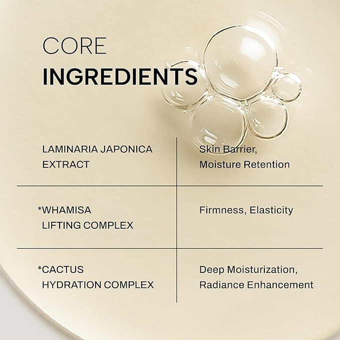 Whamisa Organic Cactus Magic Serum, Anti-Wrinkle & Brightening, Rejuvenation, Strengthen Skin Barrier, Probiotics, Hydrating, Facial Ampoule, Pore Refining (32ml)