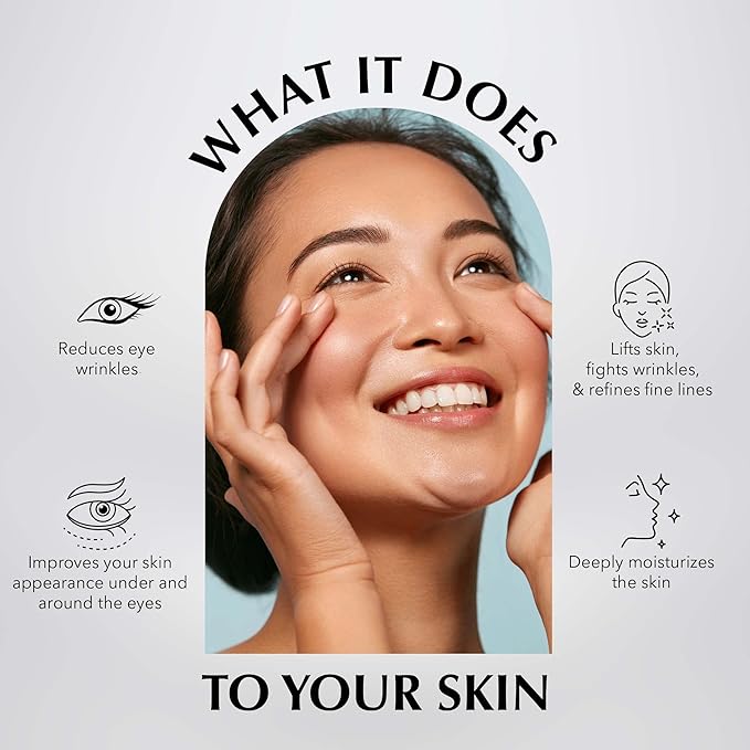 Eye Serum, Multi-Vitamin Skin Care Serum with Vitamins A, B, C and E, Rejuvenating Dark Spot Remover for Face and Under Eyes, Improves Age Spots, Fine Lines and Wrinkles, 30 ml