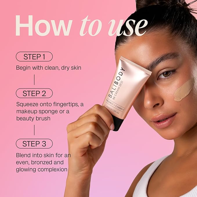 BALI BODY BB Cream SPF15 - Natural Shade | Tinted Sheer Face Cream with Hyaluronic Acid & Marine Collagen | Paraben Free, For All Skin Types | Vegan, Cruelty Free Australian Made (35 ml/1.2 fl oz)