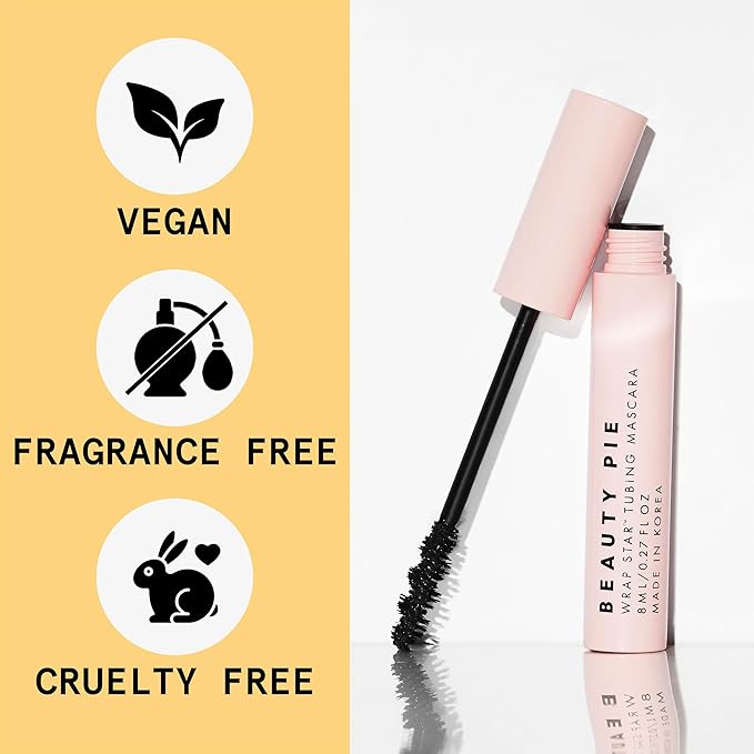 Wrap Star Tubing Mascara For Lenghtening & Curling & A Smudge-Proof & Flake-Proof Finish (Classic Black)