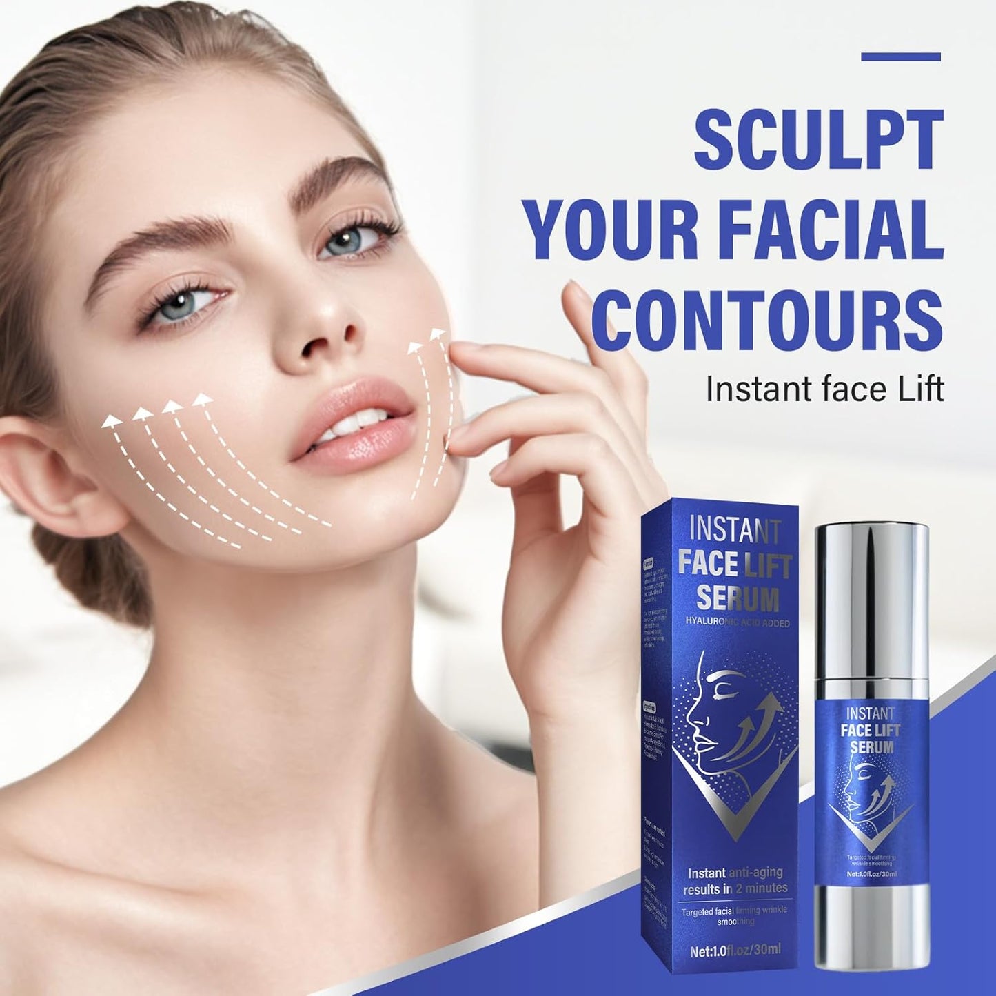 Instant Face Lift Serum,Face Lifting & Skin Tightening, Smooth Fine Lines, Pores and Deep Wrinkles,1Fl Oz