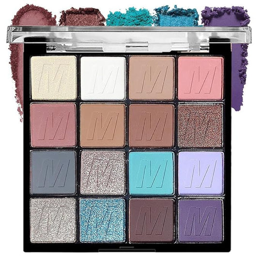 9 Colors Blue Champagne Gold Matte Shimmer Eyeshadow Palette for Eye Makeup,High Pigmented Silver Brown Eye Shadow Primers Powder Palet de sombras de ojos