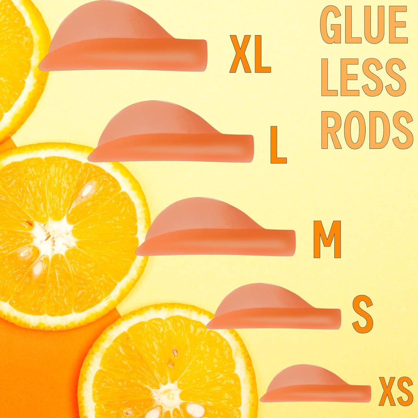 Eyelash Perm Pads Lash Lift Rods Eyelash Perm Silicone Pads 5 Sizes Reusable Soft Lash Lift Pads Shield for Different Length Eyelashes Perfect Lifting (Orange)