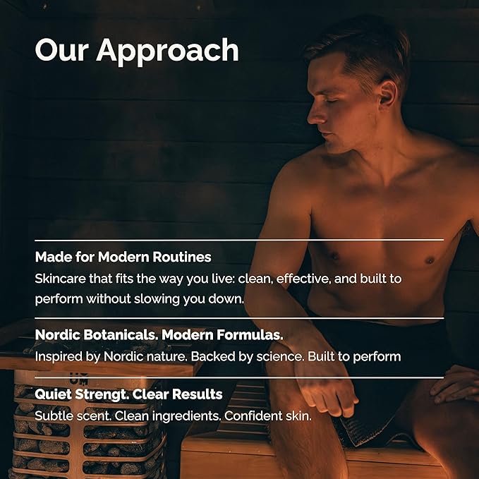 Nordisk Element Vitamin C Face Serum for Men, Anti-aging formula, Improve Appearance of Dark Spots, Tone, Fine Lines & Wrinkles, with Natural Vitamin C & Hyaluronic Acid, 1 Fl Oz