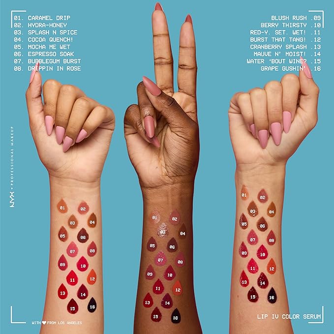 NYX PROFESSIONAL MAKEUP Lip IV Hydrating Glossy Lip Stain with 12HR Hydration - Berry Thirsty (Red)