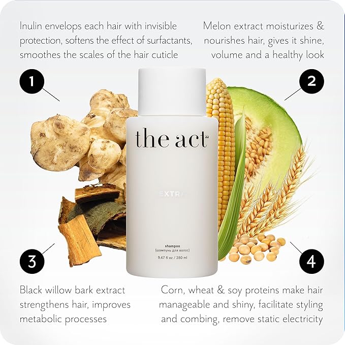 The Act Extra Hair Conditioner for All Hair Types - Deep Hydration and Nourishment for Dry, Damaged, and Color-Treated Hair - Restores Strength with Plant Proteins for Women Men, Vegan 9.47 Fl Oz