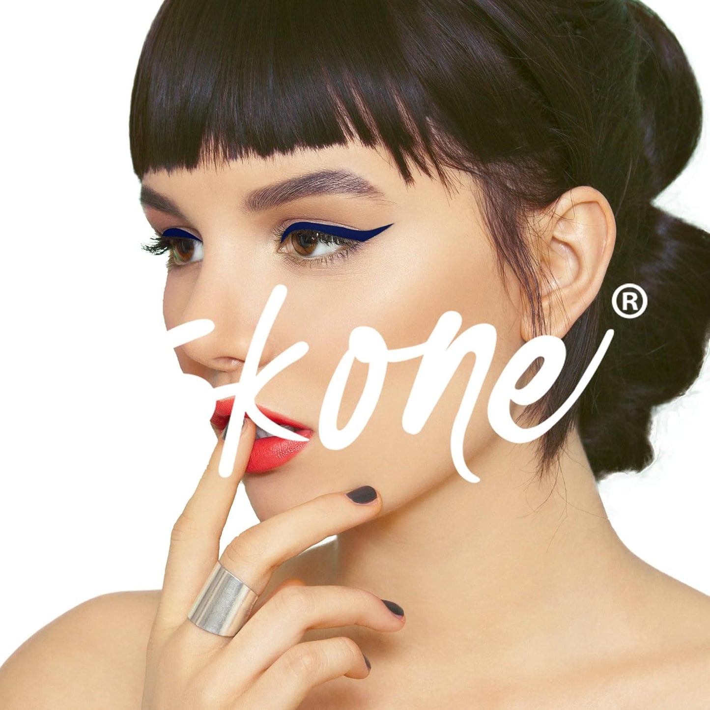 Skone Cosmetics Insanely Intense Tattooed Eyeliner Pen - Waterproof Liquid Eyeliner, Long Lasting, Sweat Proof, Smudge Proof Felt Tip Liquid Eyeliner - Pigmented Eye Liner Makeup - Navy (0.07oz)