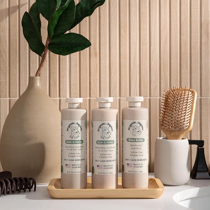 Natural Conditioner for Hair Care, Sulfate Free Conditioner with Vitamin E, Castor, Argan and Almond Oil, Rosemary and Peppermint Scent, For All Hair, 13.5 fl oz