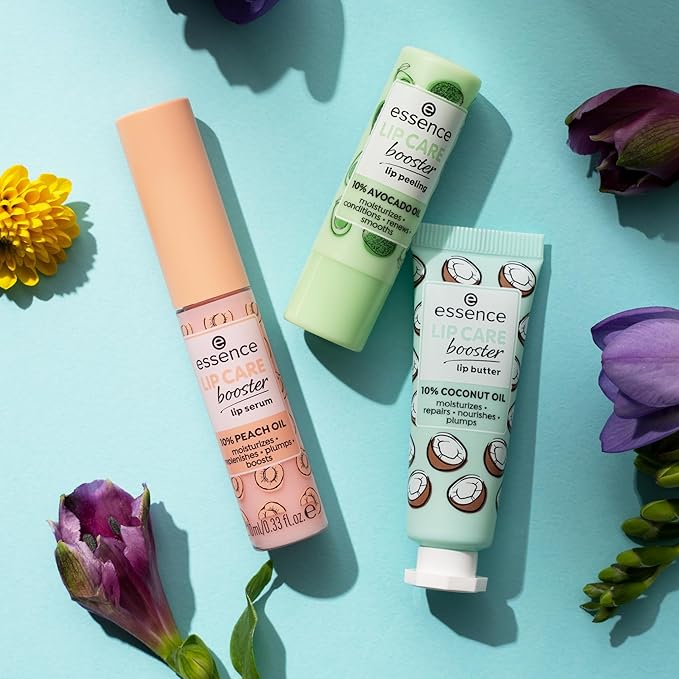 essence | Lip Care Booster Lip Serum | Moisturizing, Transparent Lip Balm with Peach Oil | Vegan & Cruelty Free