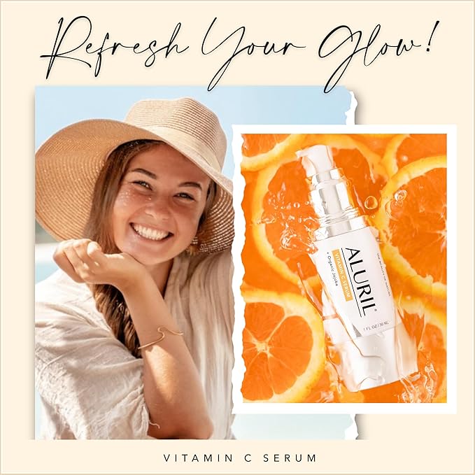 Vitamin C Serum – Hydrating Skincare Formula, Smooths Appearance of Fine Lines, Improves Skin Tone & Texture for a Fresher Look, Supports Radiant Complexion, Suitable for All Skin Types,1 fl oz
