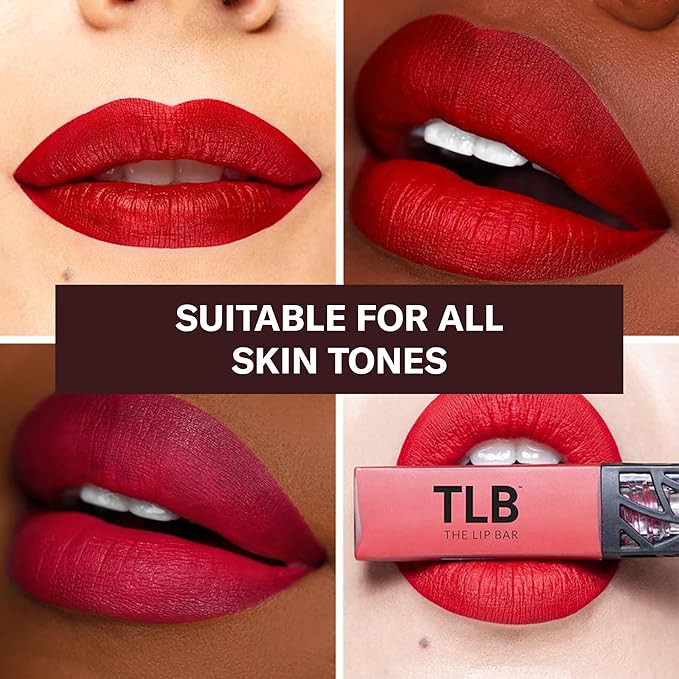 The Lip Bar - Nonstop Liquid Matte Lipstick Mini 2-Pack, Bawse Lady (Blue Red) + Rich Auntie (Deep Berry) - High Pigment - One Swipe - Long Lasting - Jojoba Oil & Vitamin E - Vegan - .24 fl oz each