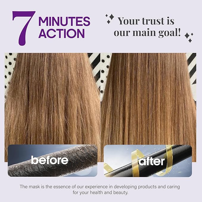 NUTRAHARMONY Hydrating Hair Mask for Dry, Frizzy & Damaged Hair β Deep Conditioning Keratin Treatment with Argan & Coconut Oils, Collagen & Biotin β Repairing, Anti-Frizz Hair Mask for Women, 10oz