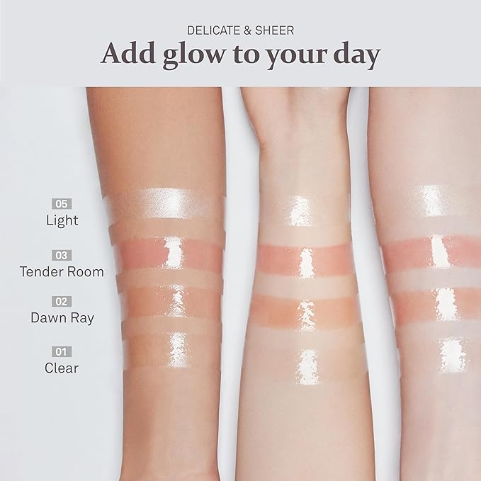 hince True Dimension Radiance Balm 10g - Natural Shimmer Glow Face Highlighter Stick Glow Balm Korean Blush Transparent Color Skin Tone Slim Fitting Texture, Multi Makeup Stick (1, DAWN RAY, TP002)