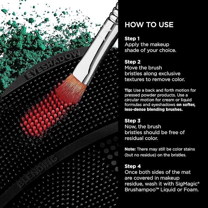 Sigma Switch by Sigma Beauty – Silicone Makeup Brush Cleaner for Switching Shades and Pigments, Switch Cleaning Mat for Superior Makeup Brush Cleaning Mid-Application (Full Size)