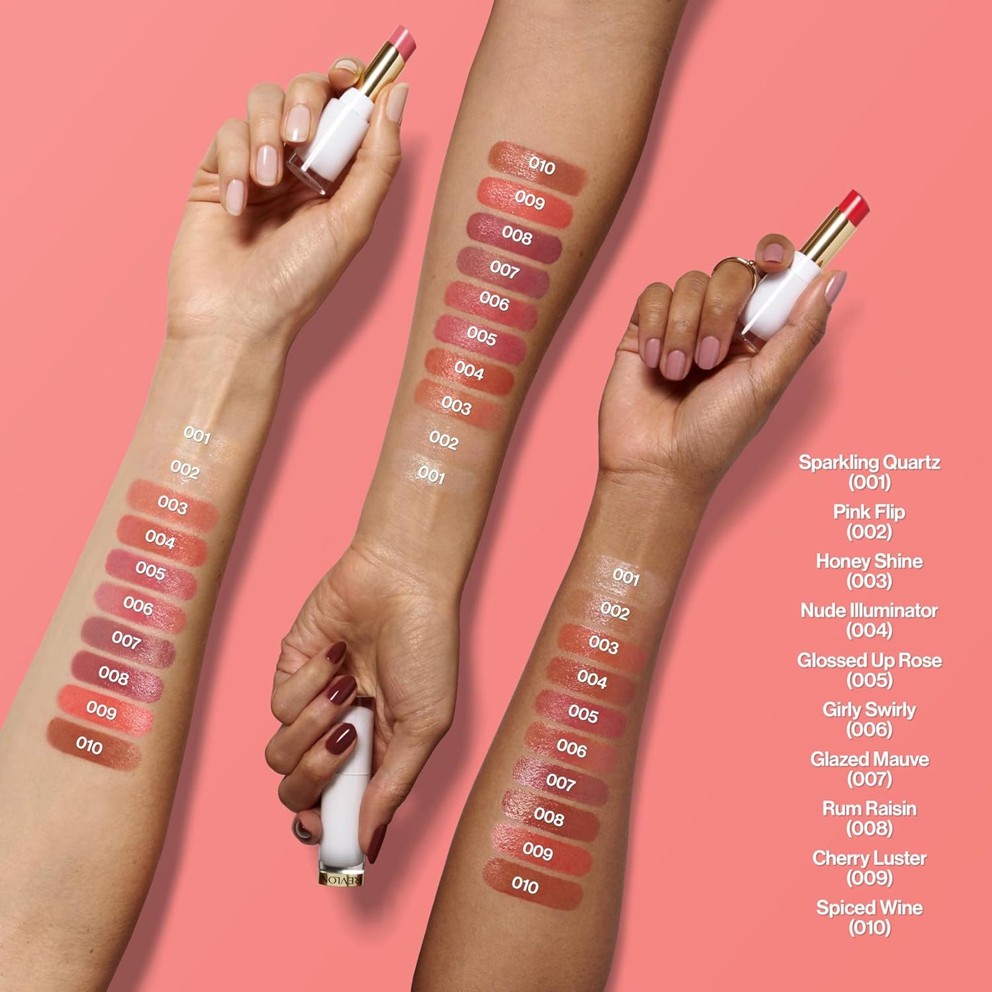 REVLON Super Lustrous Glass Shine Balm, Hydrating Tinted Lipstick, Sheer, Glossy Shiny Finish, 001 Sparkling Quartz, 0.11 oz