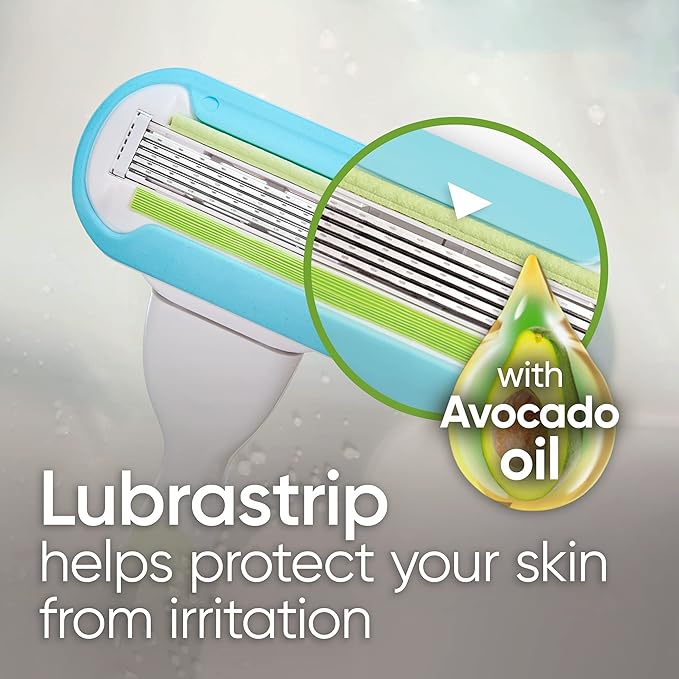 Gillette Venus Platinum Extra Smooth Metal Handle Women's Razor Handle + 4 Blade Refills, Pivoting Head and Ribbon of Moisture