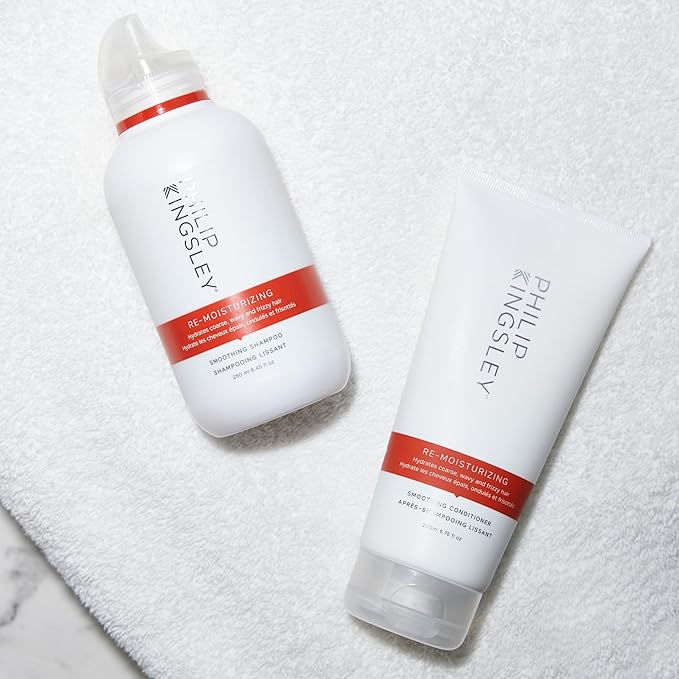 PHILIP KINGSLEY | Re-Moisturizing Smoothing Shampoo | For Curly, Frizzy, Wavy, Dry, Coarse Hair Types | Hydrating Shampoo that Re-Moisturizes and Smooths Hair | 8.4oz