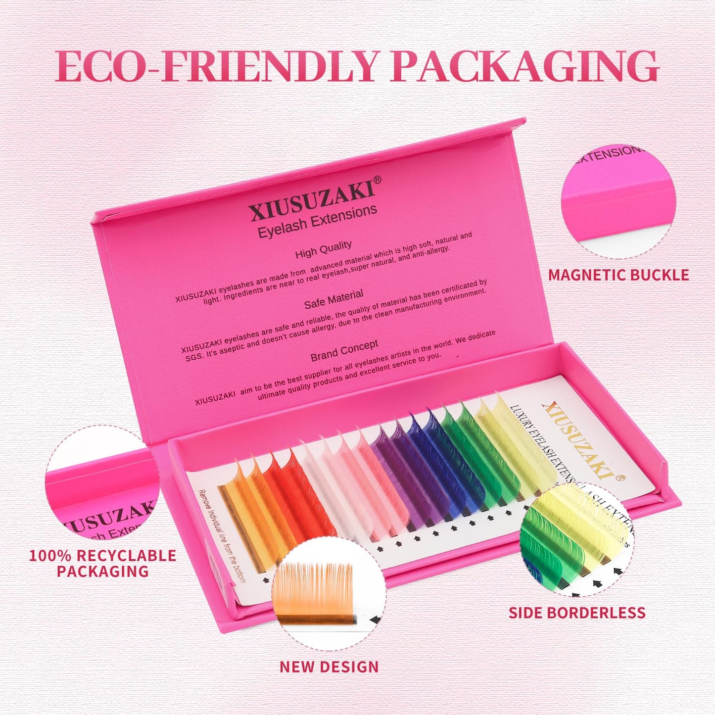 Eyelash Extensions Colored Lashes Extension 0.07 D Curl Lashes 14mm Classic Lash Extensions Soft Individual Lashes 16 Rows Natural False Eyelashes Volume Lashes Professional Use(Colored,0.07-D,14mm)