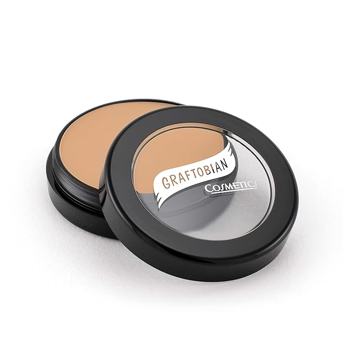 Graftobian HD Glamour Crème Foundation 1/2oz, Weightless Full Coverage Makeup, 65 Inclusive Shades, For All Skin Types, Natural or Full-Glam Looks, For Professionals and Beginners, Temptress