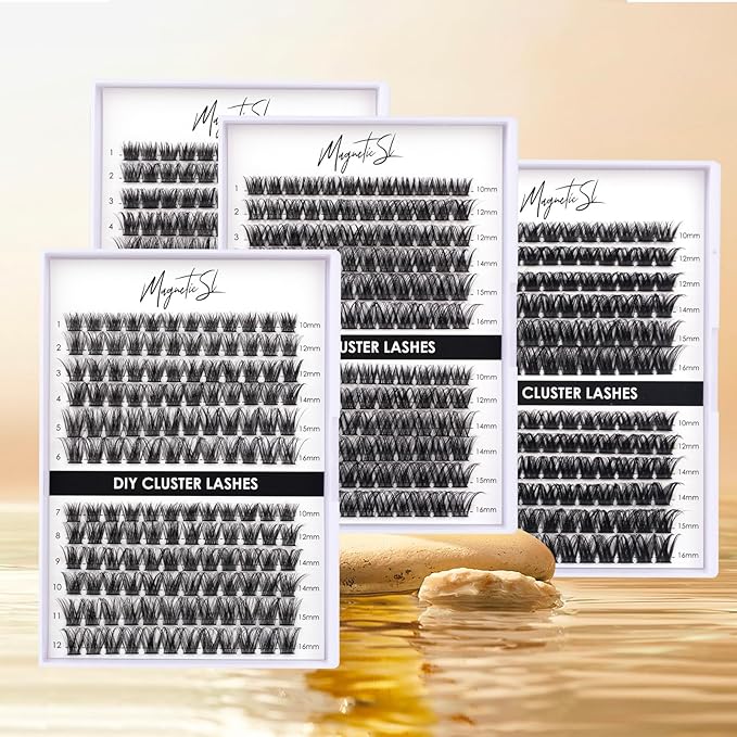 Lash Clusters 144 Pcs Individual Lashes Clusters Eyelash Extensions False Eyelashes DIY Lash Extension Reusable False Eyelashes Natural Look Mix 10-16mm C D Curl-DM27