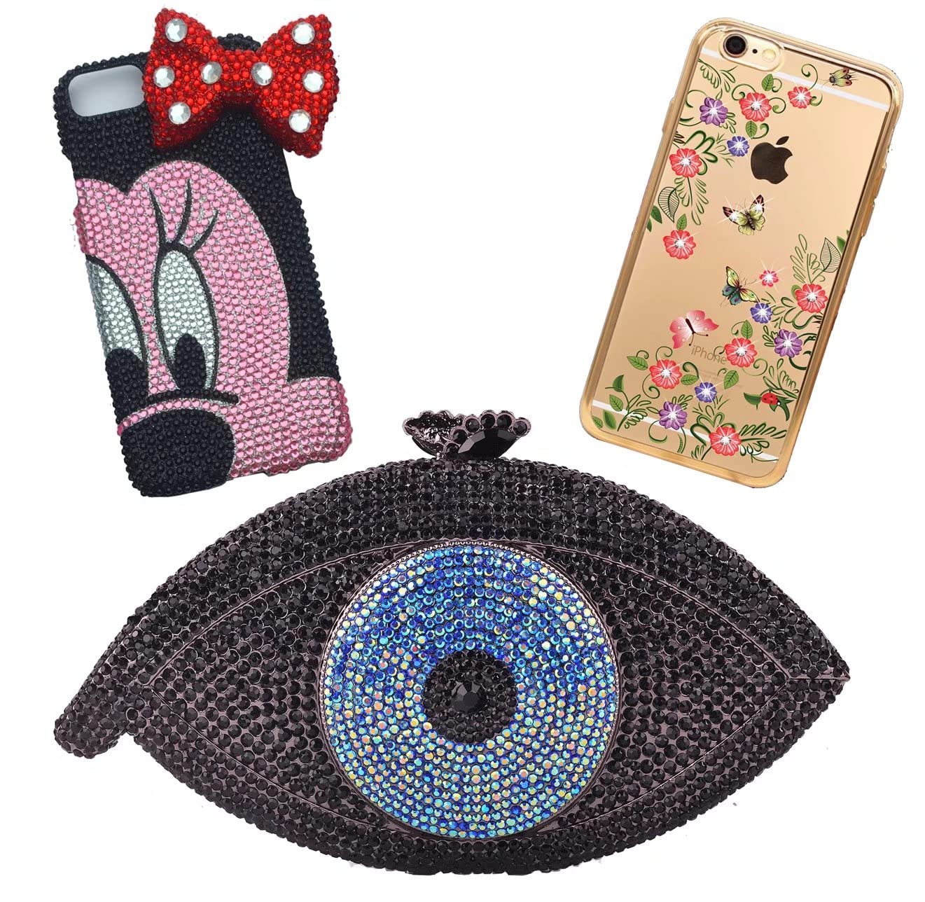 1500 Pieces SS16 4mm Flatback Rhinestones Clear Glass Round Gems Crystals for Nail Art DIY Crafts Clothes Shoes Bags (Black)