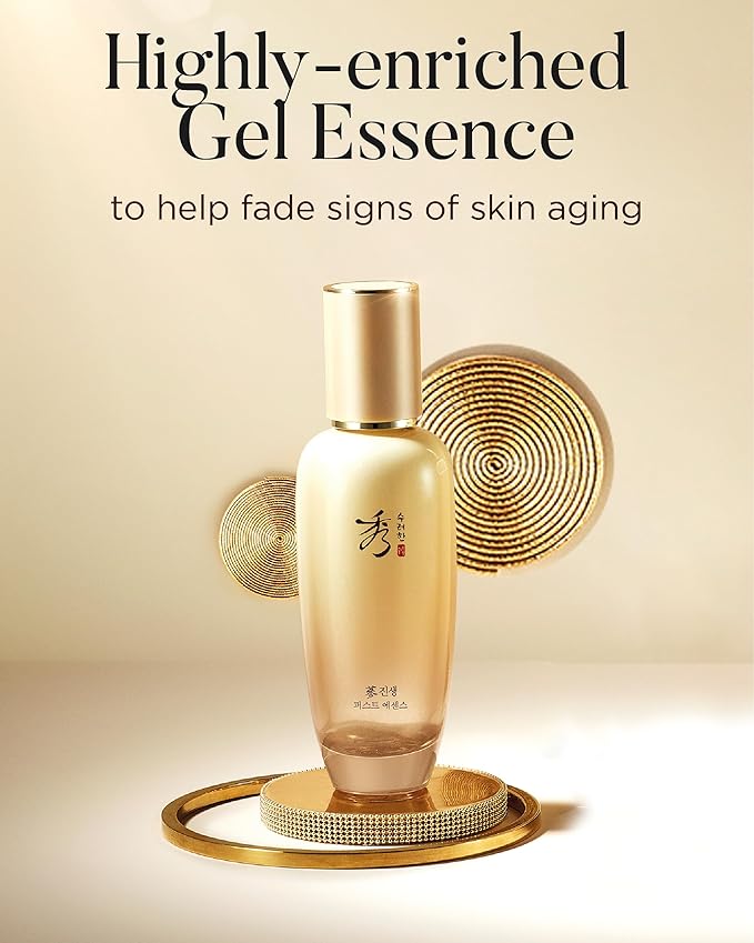 Sooryehan Christmas Gifts Ginseng First Essence (120 ml/2.04 fl oz) Total Age-Defying Solution, Wrinkle Improvement, Nourishing Toner for Radiant and Youthful Skin - Ginsenoside | Korean Skincare