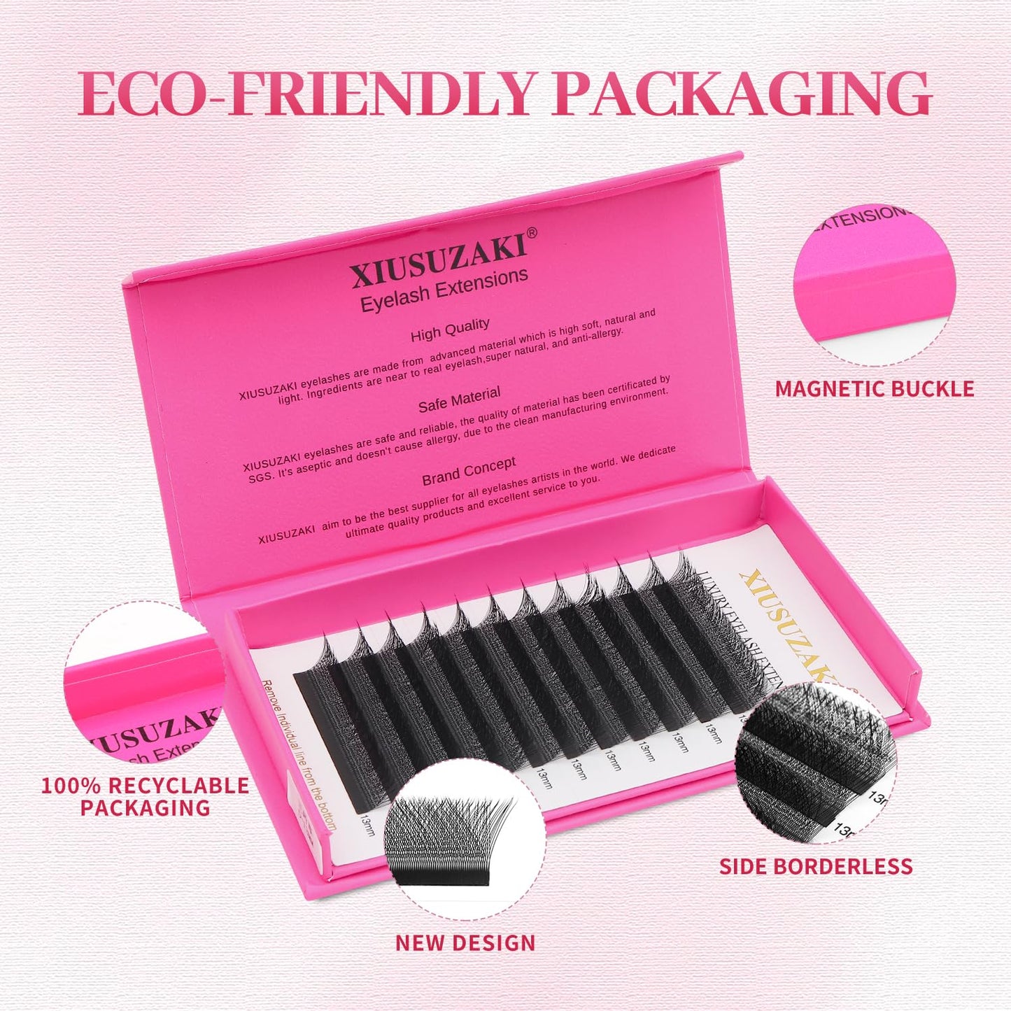W Lash Extensions Supplies 3D Eyelash Extensions W Shape 0.07mm Thickness D Curl 9mm Premade Fans Easy Fan Lashes Volume Matte Black 12 Rows Crisscross Eye Lashes(W-3D-0.07-D,9mm)