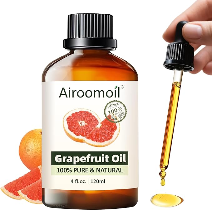 Pure Grapefruit Essential Oil - Fresh Citrus Scent Aromatherapy for Diffusers, Candle Soap Making, Massage Oil 4 Fl Oz