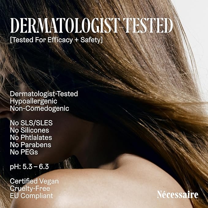 Nécessaire Rosemary Shampoo | Multi-Protien Strengthening Cleanse For Thinning Hair. For Women + Men. Good For All Hair Types/Textures. Free Of Sulfates. Color-Safe. 250 ml / 8.4 oz