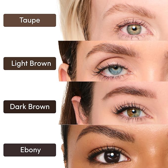 Easy Everyday™ Brow Pencil - Best Eyebrow Pencil for Women, Smudge Proof Hair-Like Strokes, 1.2mm Precision Tip with Spoolie, Vegan (Dark Brown)