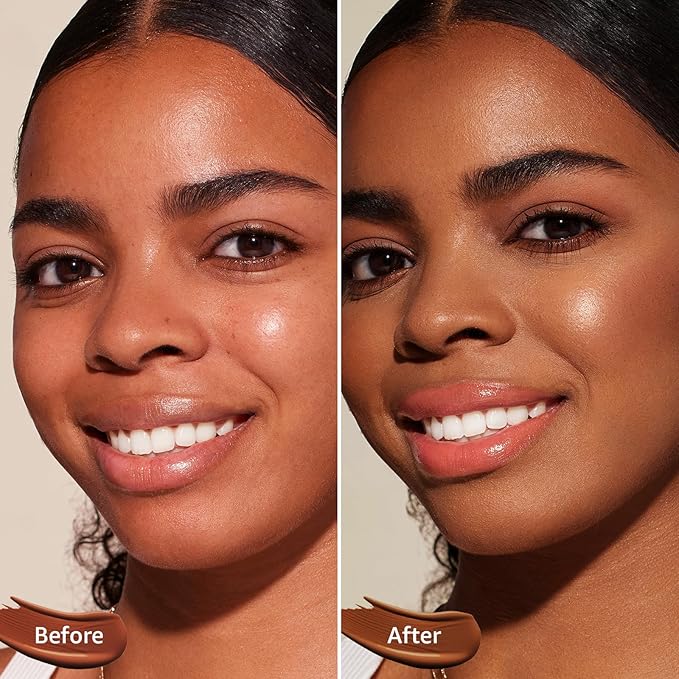 Mushroom Head Air Cushion CC Cream Foundation - Moisturizing & Long-Lasting BB Cream Concealer Makeup Base for All Skin Types, Brighten Long - Lasting Even Color Correcting Concealer (Deep)