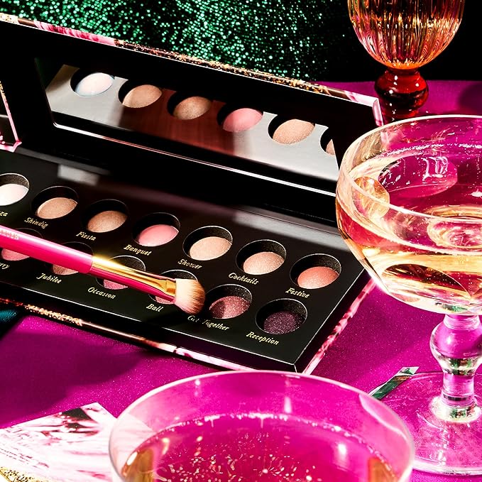 LAURA GELLER NEW YORK The Delectables Pink Prosecco Baked Eyeshadow Palette | 14 Pigmented Eyeshadows Blendable