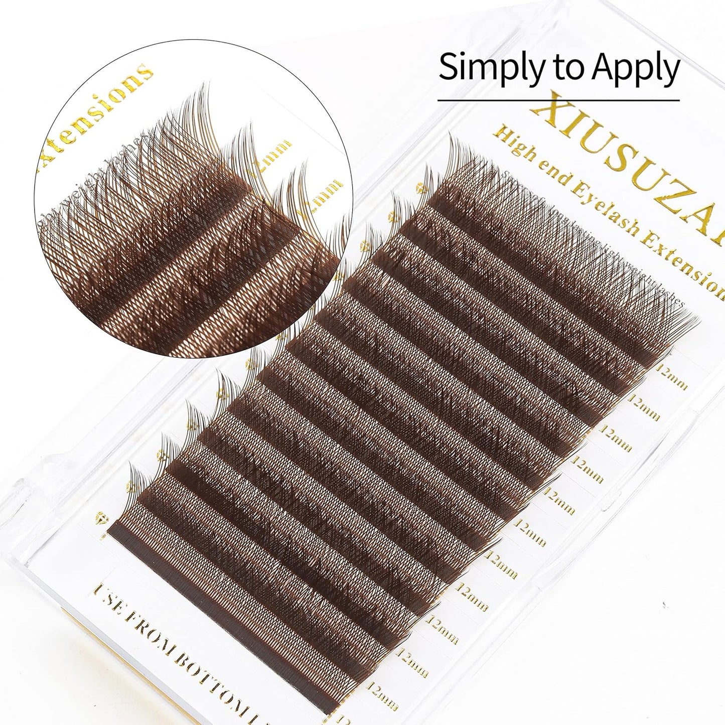 YY Lash Extensions Brown Eyelash Extensions Y Shape 0.07mm Thickness C Curl Mix 8-15mm Premade Fans Lashes Easy Fan Volume Lashes Individual Lashes(Brown-YY-0.07-C,8-15mm)