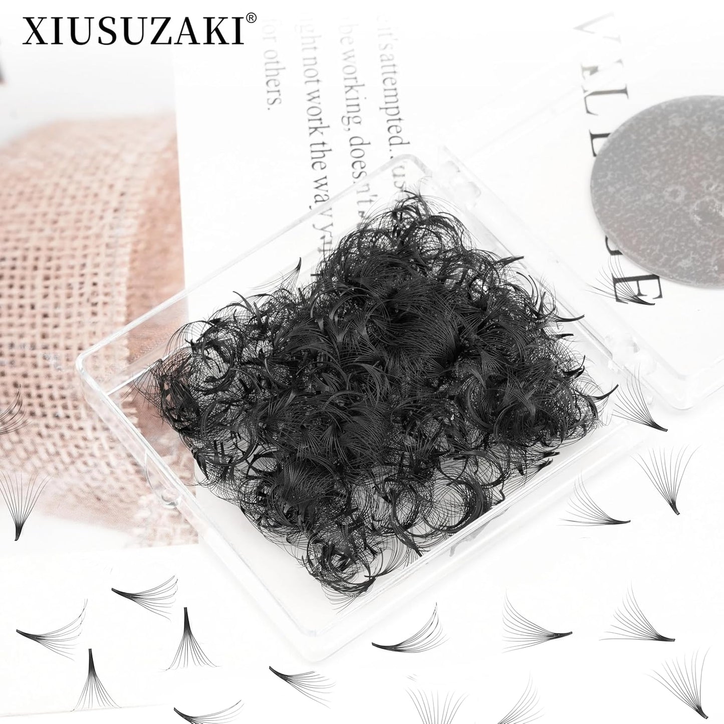 Premade Fans Eyelash Extensions 600 Fans 10D Premade Lash Fans Volume Lash Extensions 0.07 Thickness Eyelash Extension C Curl Mix 8-15mm Fluffy Soft Handmade Loose Fan(600Fans-10D-0.07-C,8-15mm)