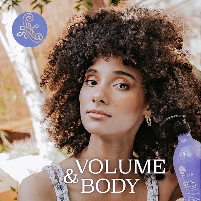 Luseta Biotin Shampoo and Conditioner for Hair - Thickening Shampoo for Thinning Hair - Infused with Argan Oil to Repair Damaged Dry Hair - Sulfate Free Paraben Free-2 x 16.9 fl oz