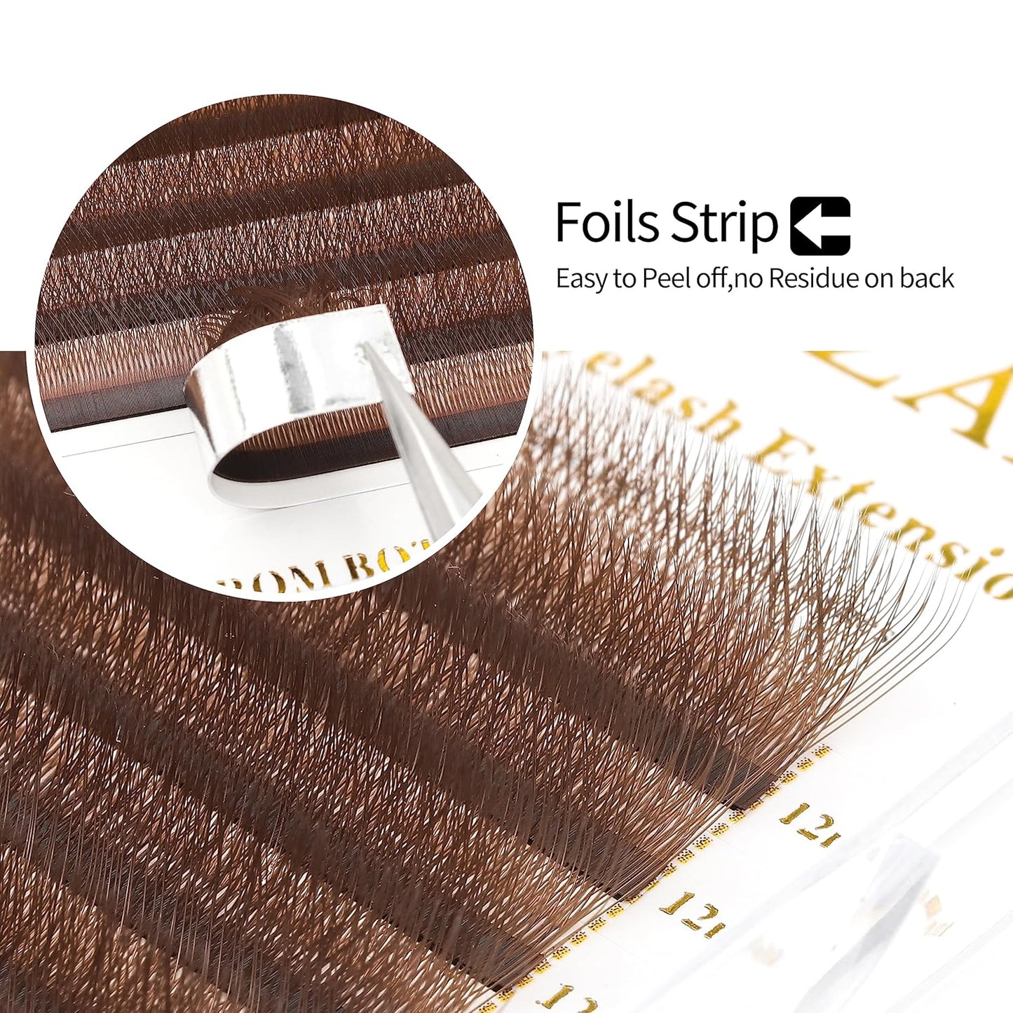 Lash Extensions Brown 4D W Eyelash Extensions W Shape 0.07mm Thickness C Curl 11mm Premade Fans Lashes Colored Lash Extension Volume Lashes Individual Lashes(W-Brown-4D-0.07-C,11mm)