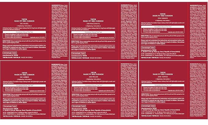 TIRTIR Mask Fit Red Cushion Foundation *Trial Kit* #Medium Deep | Japan's No.1 Choice for Glass skin, Long-Lasting, Lightweight, Buildable Coverage, Semi-Matte