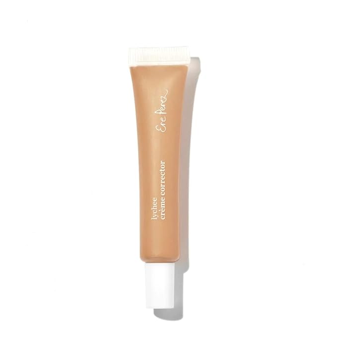 Ere Perez - Natural Lychee Crème Corrector | Vegan, Cruelty-Free, Clean Beauty (Cinco – Golden Pecan, 0.33 oz | 10 ml)