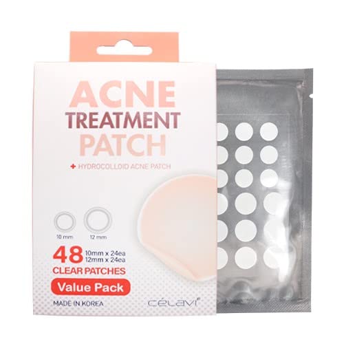 Celavi Acne Spot Treatment Hydrocolloid Patch (Acne Treatment, 48 Count)