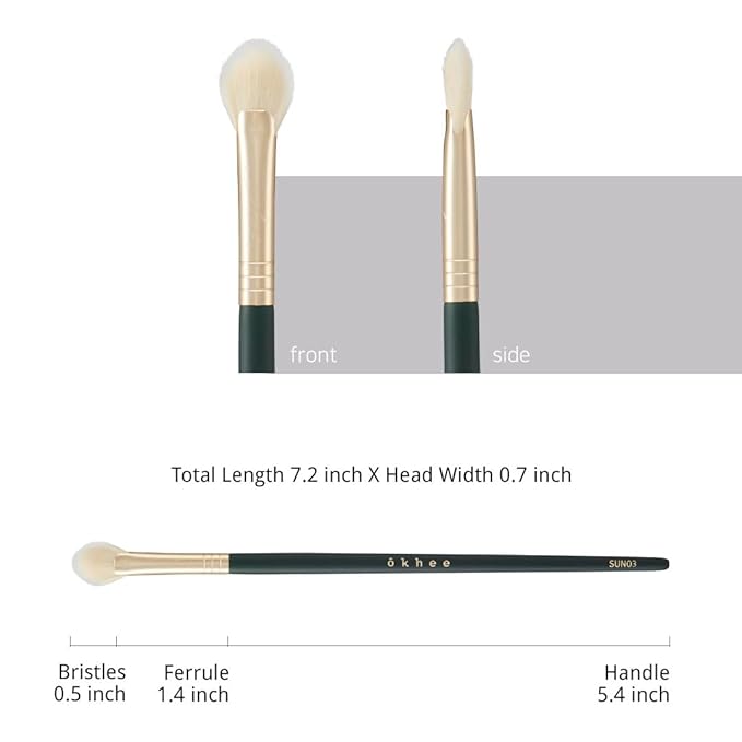 [SOO ADOR] okhee Nose Shading Fan Brush SUN03 - Precise Contouring for Nose and Small Details | Designed by K-Pop Makeup Artist Seo Ok | Makeup Brush Contour Brush