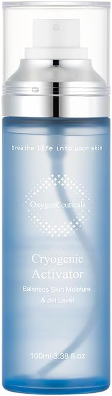 Cryogenic Activator (100ml / 3.38oz) – Facial Mist Toner for Hydrating, Soothing, and Cooling, Naturally Derived Deep Sea Water with Pure Oxygen, Suitable for All Skin Types