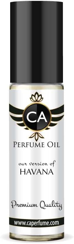 CA Perfume Impression of Havana For Men Replica Fragrance Body Oil Dupes Alcohol-Free Essential Aromatherapy Sample Travel Size Concentrated Long Lasting Attar Roll-On 0.3 Fl Oz/10ml
